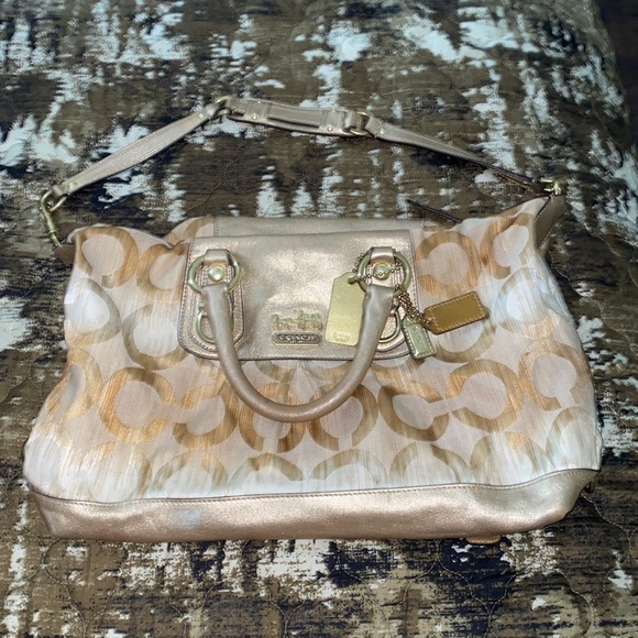 Coach Handbags - Coach Madison Op Art Ikat Sabrina Satchel